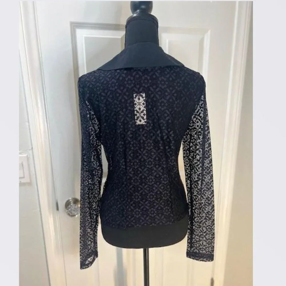 Anthropologie Maeve Draped Shell Sheer Tank in Black - Size Medium - NWT